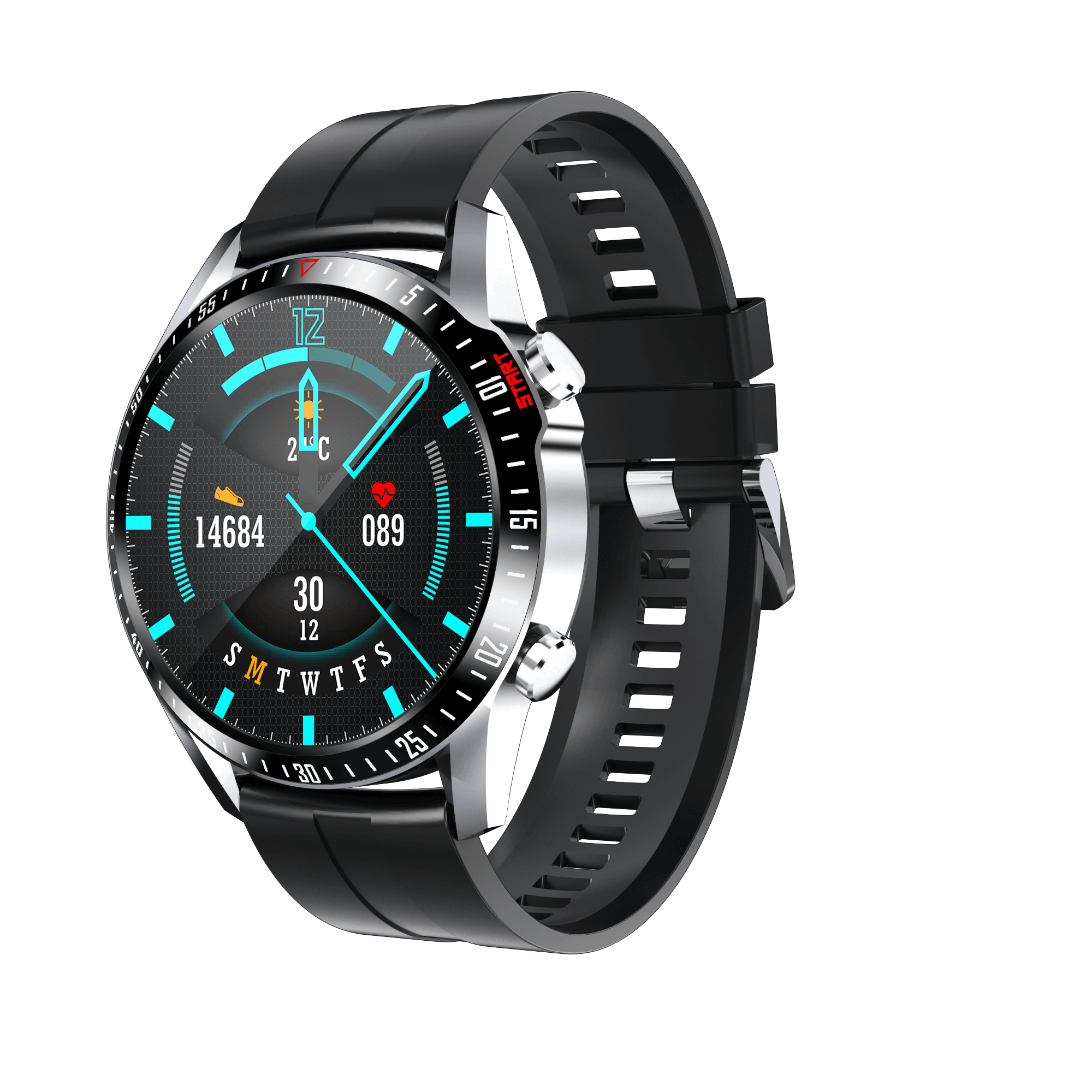 1.28inch Round Bluetooth Smart watch Phone Fitness Tracker Digital Watch IP68 Waterproof For Men Wowen 